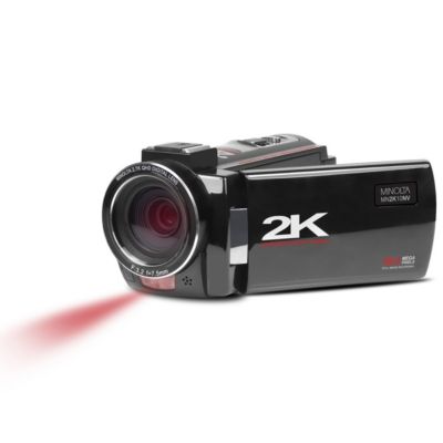 MN2K10NV 2K Ultra HD Camcorder with 3" Touchscreen and Infrared Night Vision, Black