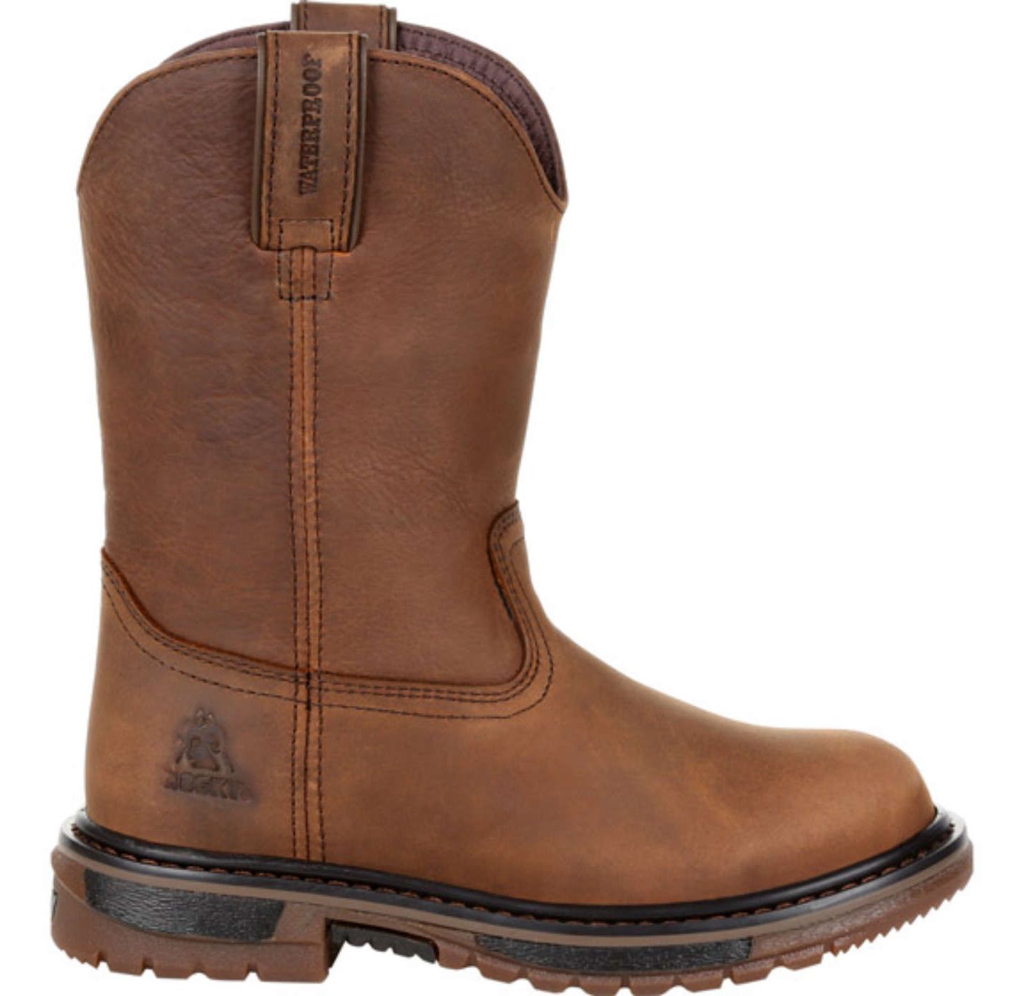 Ботинки ROCKY Original Ride FLX Waterproof Western Boot для мальчиков, цвет: Коричневый — фото 4