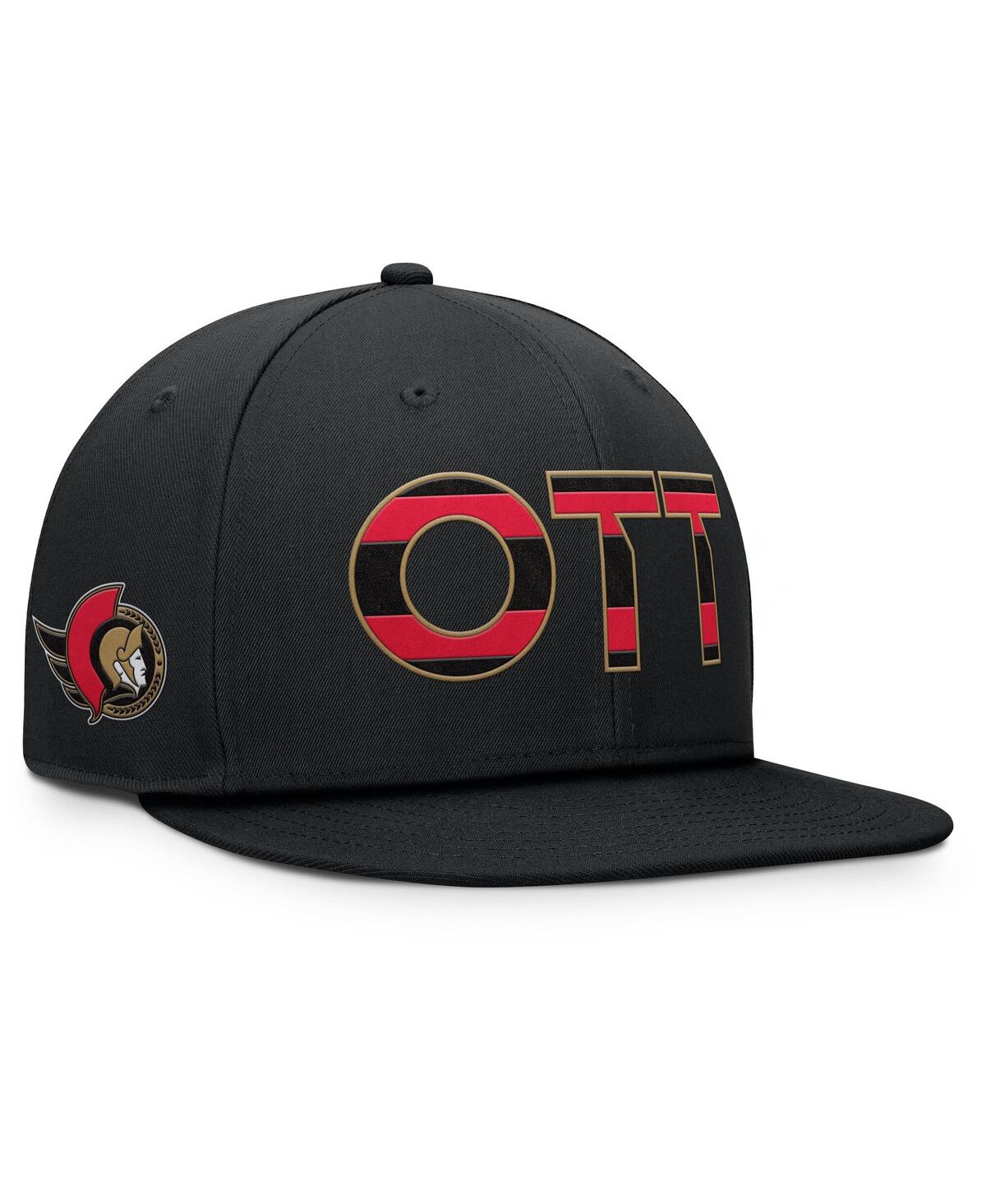 Fanatics Men's Black Ottawa Senators Authentic Pro Rink Snapback Hat In Black