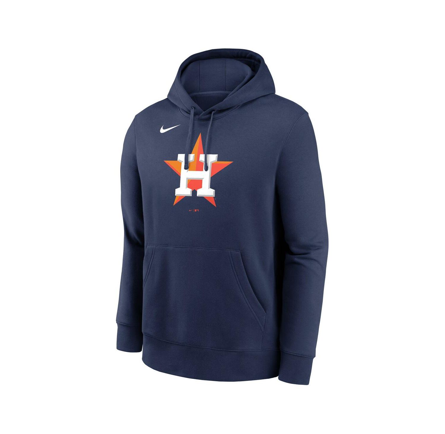 Men's Navy Houston Astros Logo Club Fleece Pullover Hoodie