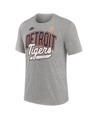 Men's Heather Gray Detroit Tigers Cooperstown Collection Retro Tri-Blend T-Shirt
