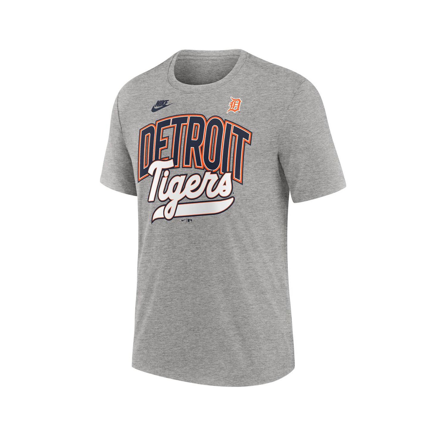 Men's Heather Gray Detroit Tigers Cooperstown Collection Retro Tri-Blend T-Shirt