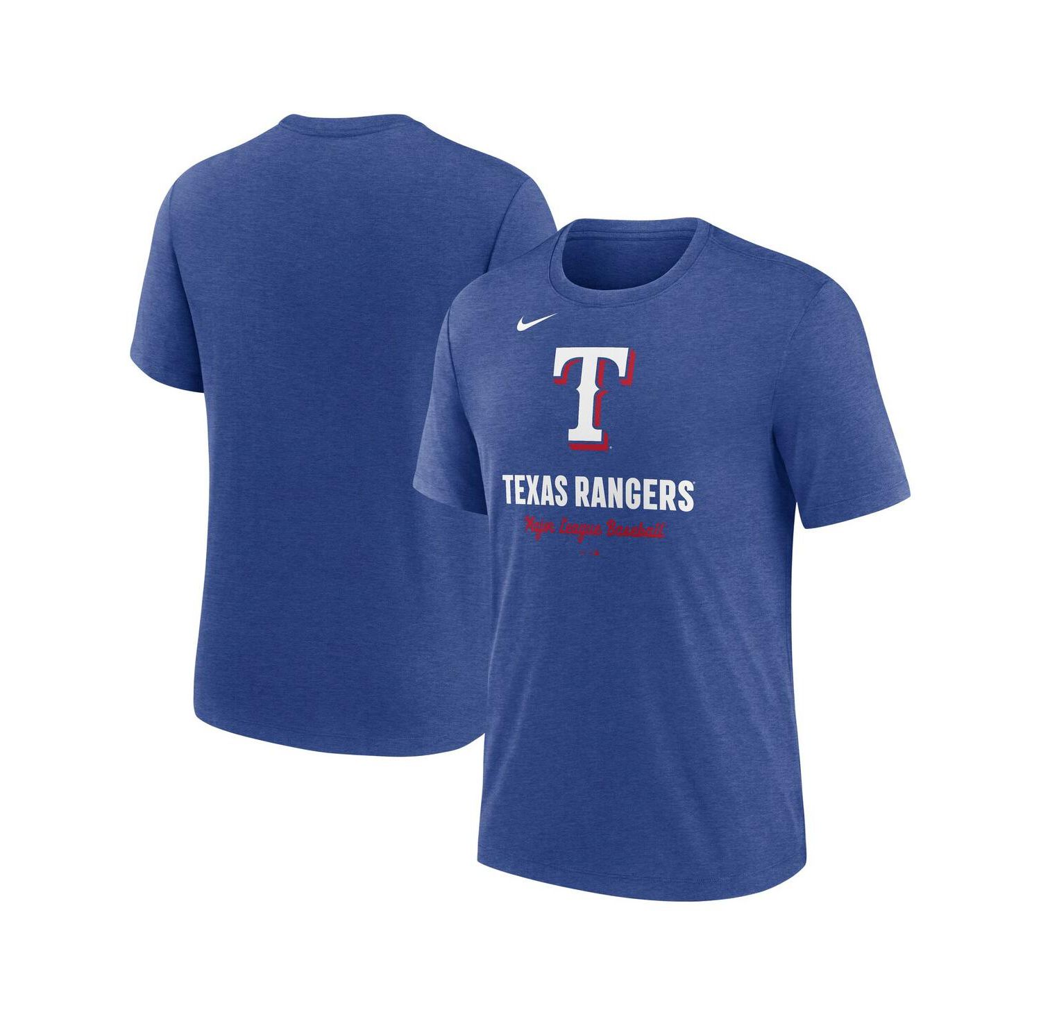 Men's Heather Royal Texas Rangers Logo Tri-Blend T-Shirt