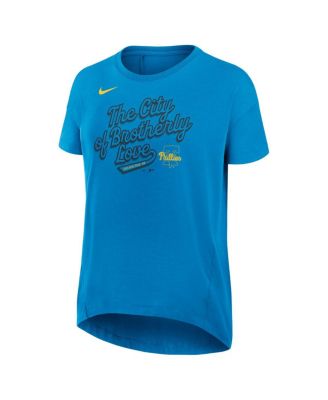 Women's Blue Philadelphia Phillies 2025 City Connect Flowy Fashion Tri-Blend Performance T-Shirt