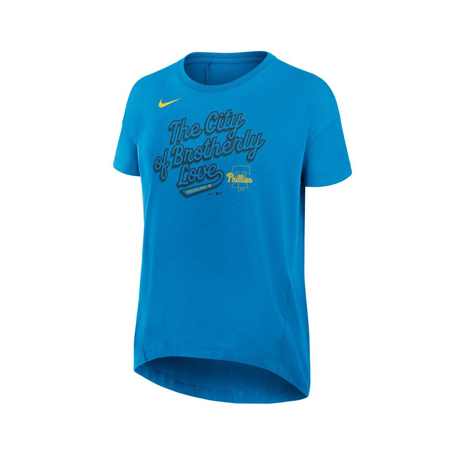 Women's Blue Philadelphia Phillies 2025 City Connect Flowy Fashion Tri-Blend Performance T-Shirt