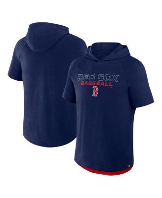 Fanatics - Men's Navy Boston Red Sox Clubhouse Optimal Play Raglan Short Sleeve Pullover Hoodie
