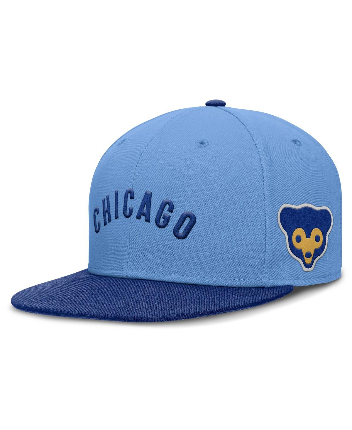 Nike Men's Light Blue Chicago Cubs True Performance Fitted Hat In Light Blue