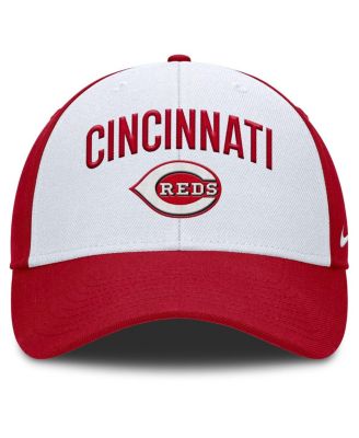 Men's White/Red Cincinnati Reds Club Performance Adjustable Hat