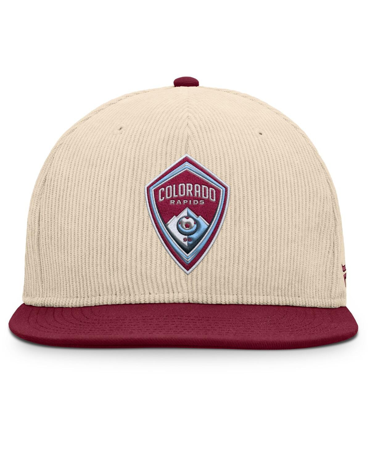Fanatics Men's Cream Colorado Rapids Tempo Corduroy Snapback Hat In Cream