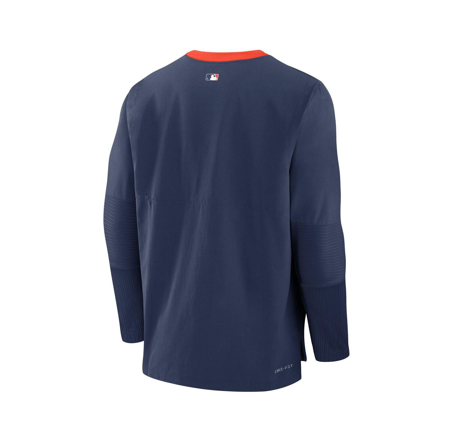 Men's Navy Houston Astros 2025 City Connect Authentic Collection Lightweight Player Tri-Blend Performance Long Sleeve T-Shirt