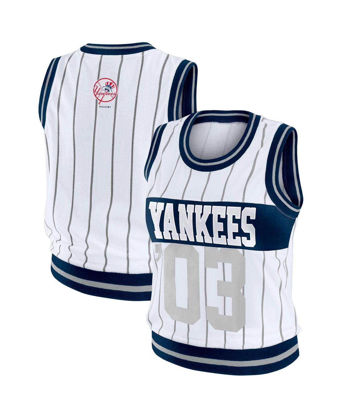 Lids Wear By Erin Andrews Women'sâ White New York Yankees Sporty Tank Top