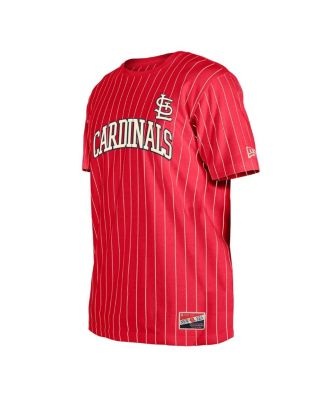 Men's Red St. Louis Cardinals Throwback Pinstripe T-Shirt