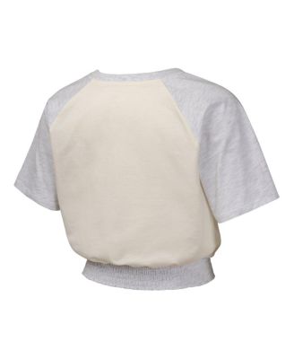 Big Girls Cream Philadelphia Phillies Curve Ball Fashion Raglan T-Shirt