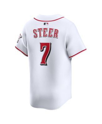 Men's&nbsp;Spencer Steer White Cincinnati Reds Alternate Limited Player Jersey