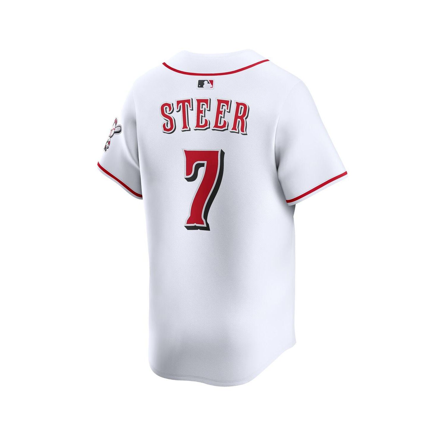 Men's Spencer Steer White Cincinnati Reds Alternate Limited Player Jersey