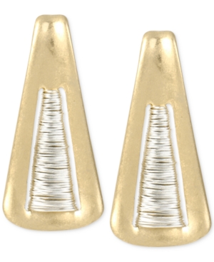image of Robert Lee Morris Soho Two-Tone Triangle Drop Earrings