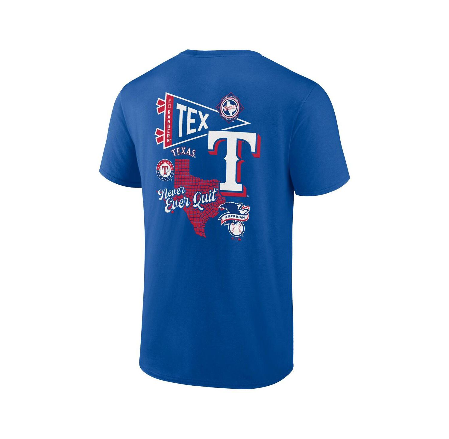 Men's Royal Texas Rangers Split Zone T-Shirt