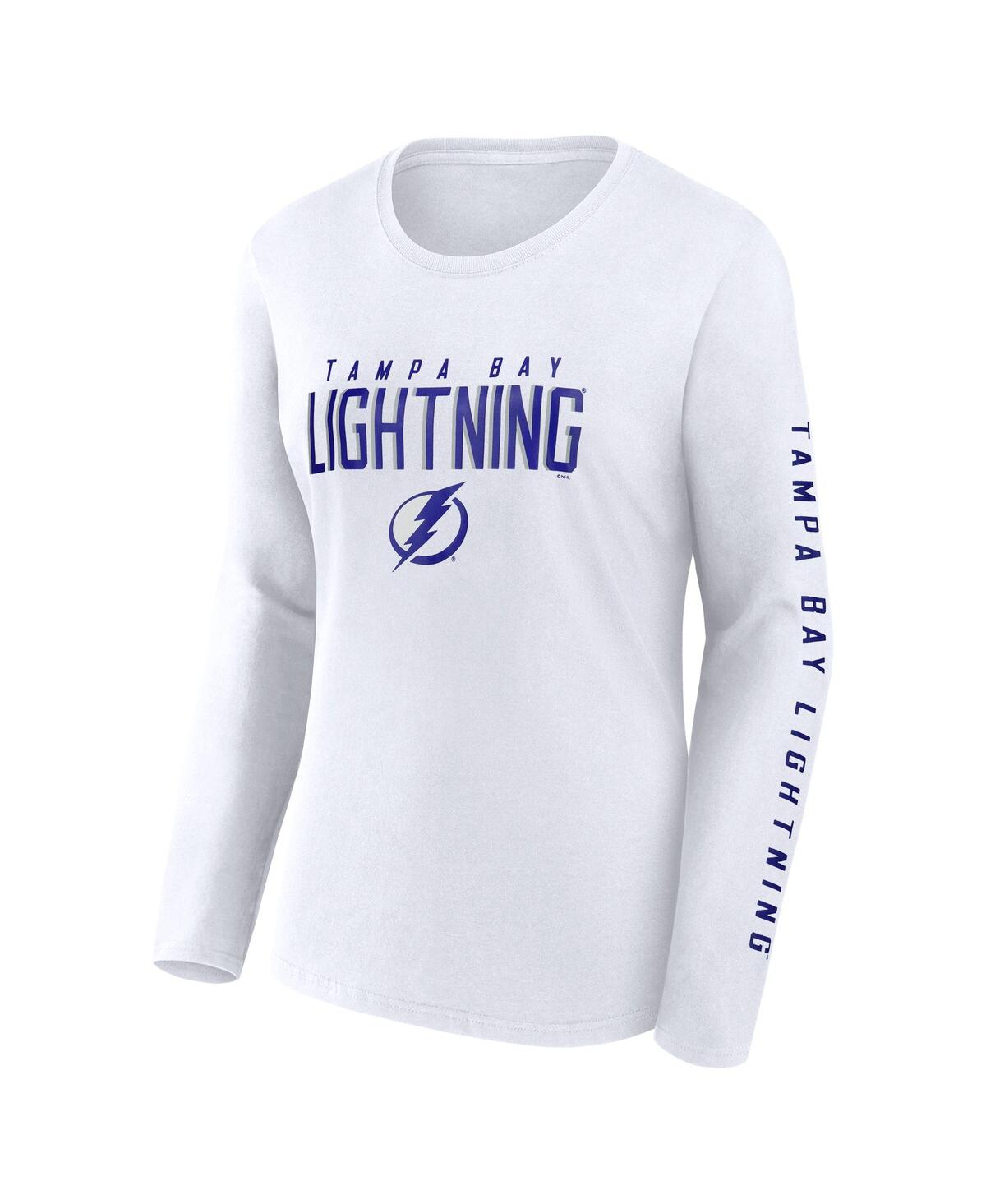 Fanatics Women's White Tampa Bay Lightning Long Sleeve T-shirt In White