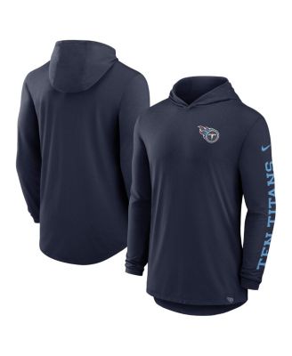 Nike - Men's Navy Tennessee Titans Blitz Performance T-Shirt Hoodie