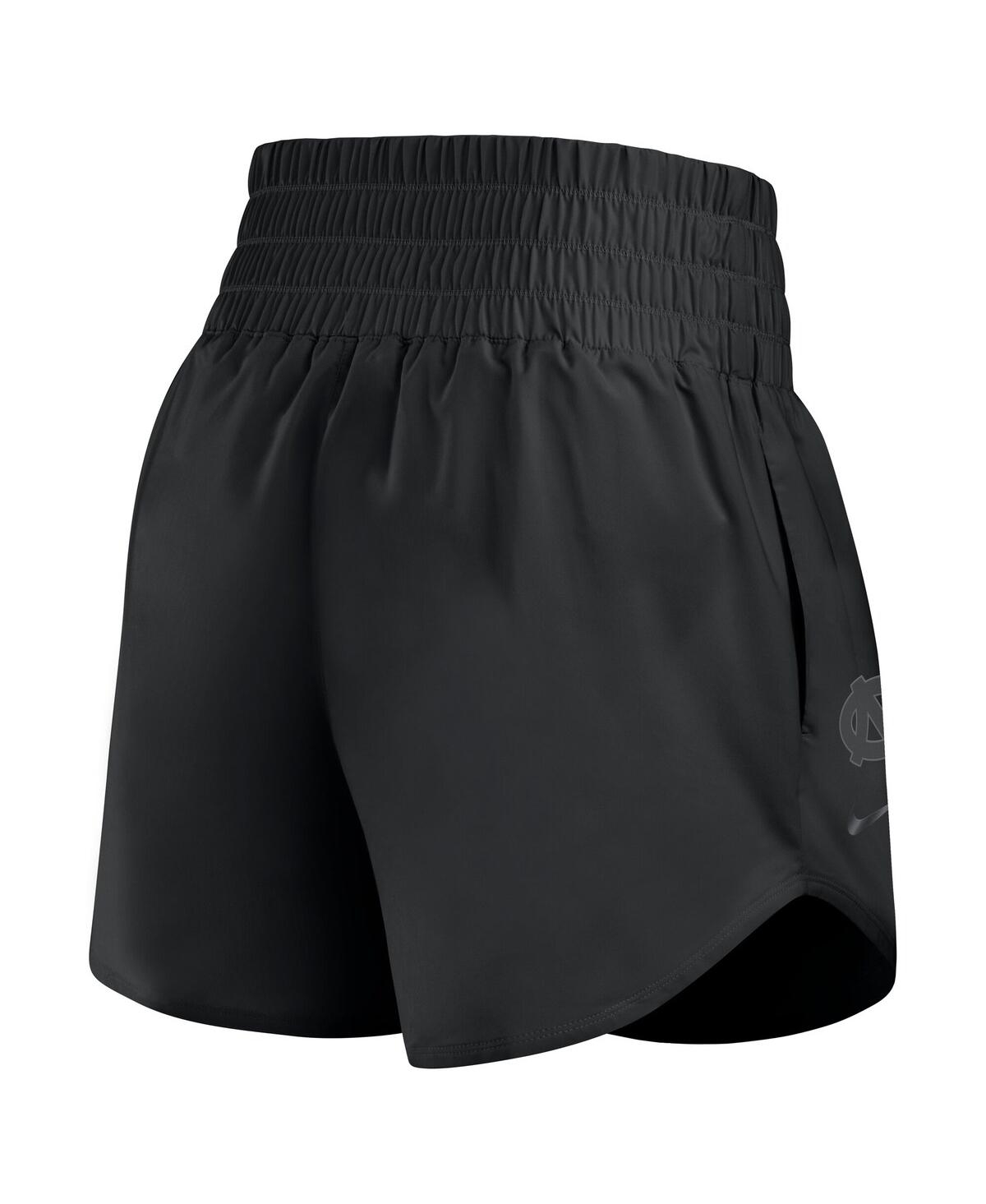 NIKE WOMEN'S BLACK NORTH CAROLINA TAR HEELS PERFORMANCE ONE HIGH-RISE SHORTS 