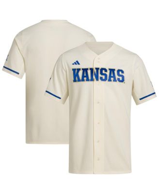 adidas - Men's&nbsp;Cream Kansas Jayhawks Replica Baseball Jersey