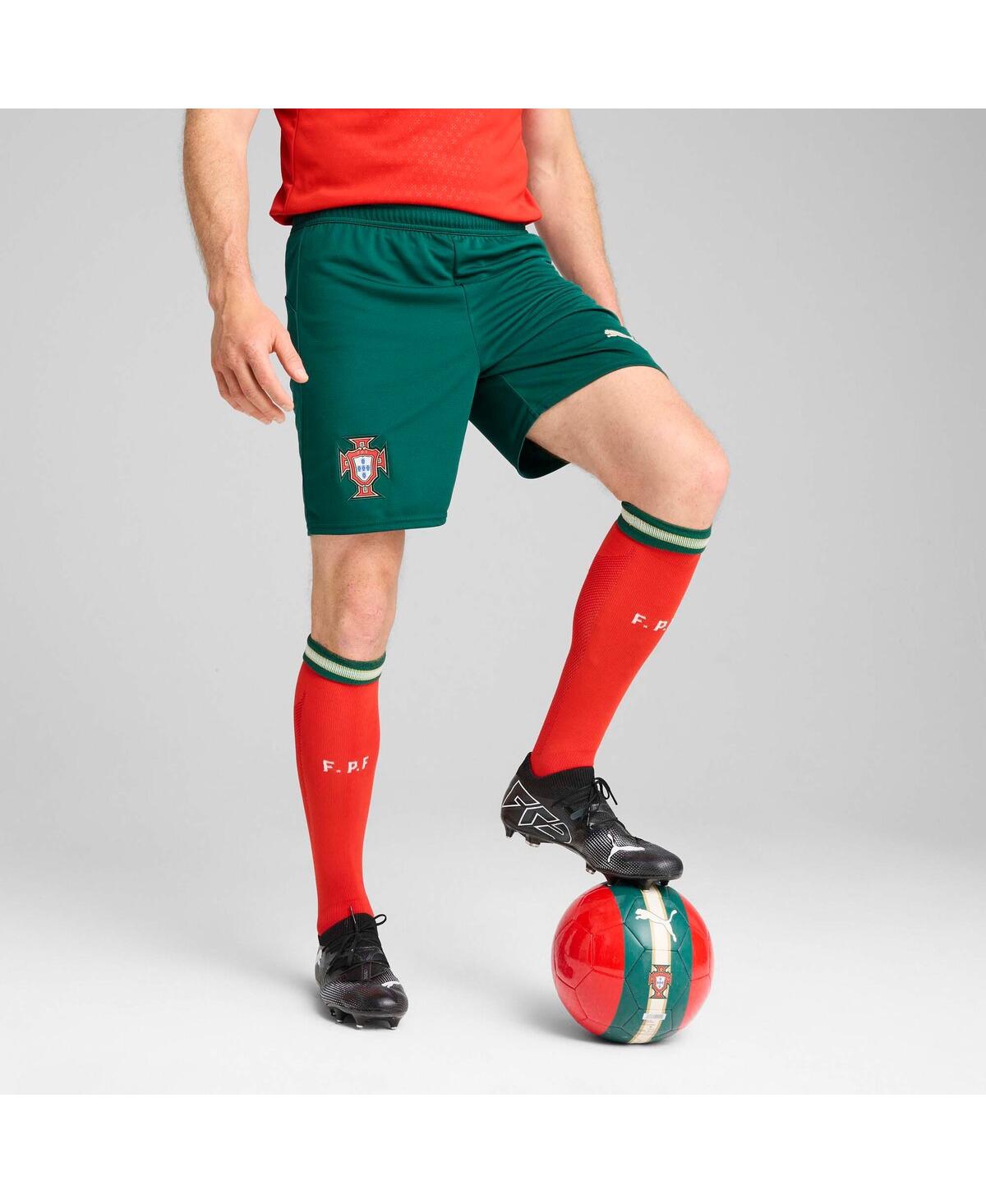 Puma Green Portugal National Team 2025 Home Replica Shorts In Green