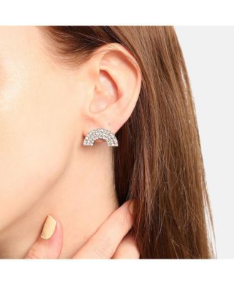 Women's Gold Plated Party Designer Stone Stud Earrings