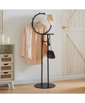 Cheska Suit Valet Stand with Circular Frame Perfect for Bedrooms & Entryways