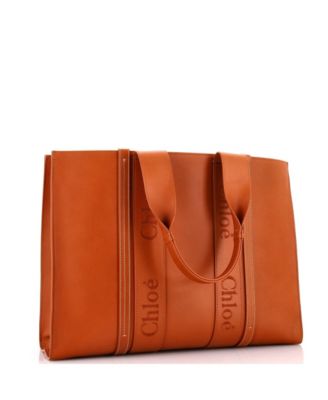 Большая кожаная сумка Chloe из дерева, бывшая в употреблении