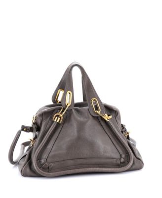 Кожаная сумка Chloe Medium Paraty с верхней ручкой, бывшая в употреблении