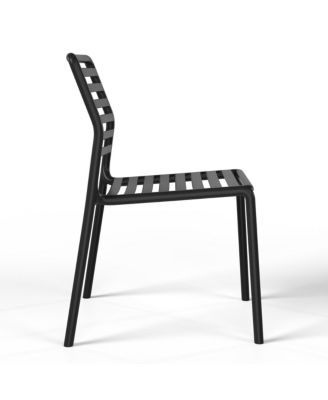 Outdoor Stackable Polypropylene Plastic Resin Dining Side Chairs (Set of 2)