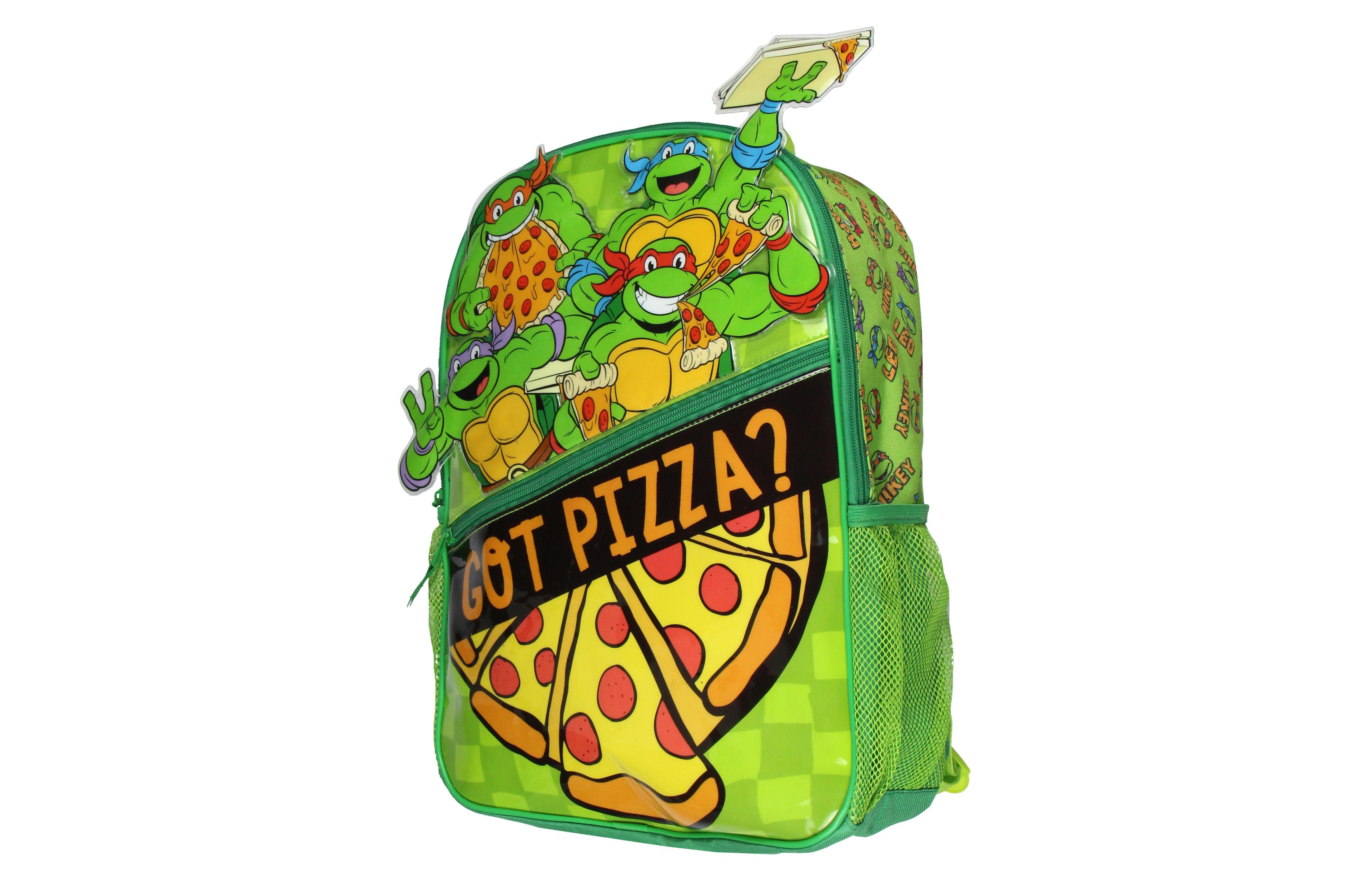 Teenage Mutant Ninja Turtles Tmnt Got Pizza Travel School Dual Compartment Backpack For Daily Use