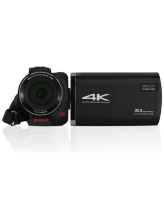 MN4K30NV 4K Ultra HD 30MP 3" Touchscreen Night Vision Camcorder with 4.88mm f/2.2 Lens, Black