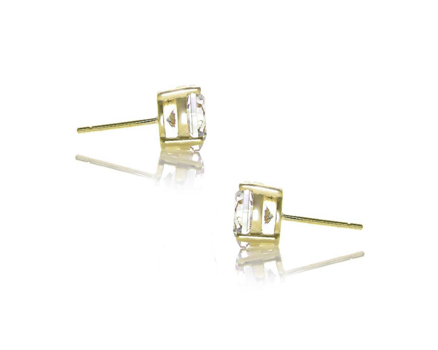 Cubic Zirconia Classic 4-Prong Stud Earrings