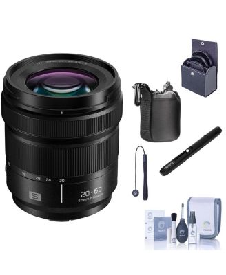 Lumix S 20-60mm f/3.5-5.6 Lens for L Mount, Bundle with ProOptic 67mm Filter Kit, Pouch, Lens Cleaner, Cleaning Kit, Lens Cap Tether