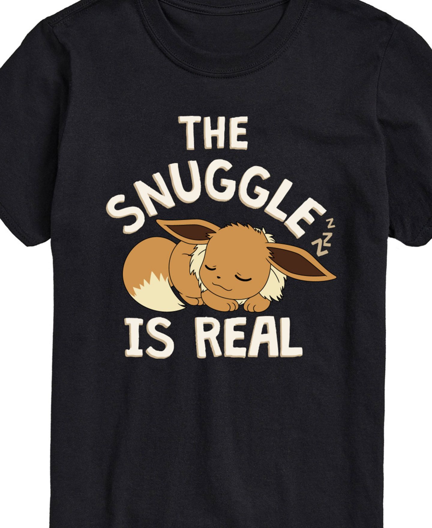 Мужская футболка AIRWAVES Pokémon the Snuggle Is Real Short Sleeve, цвет: Чёрный — фото 2