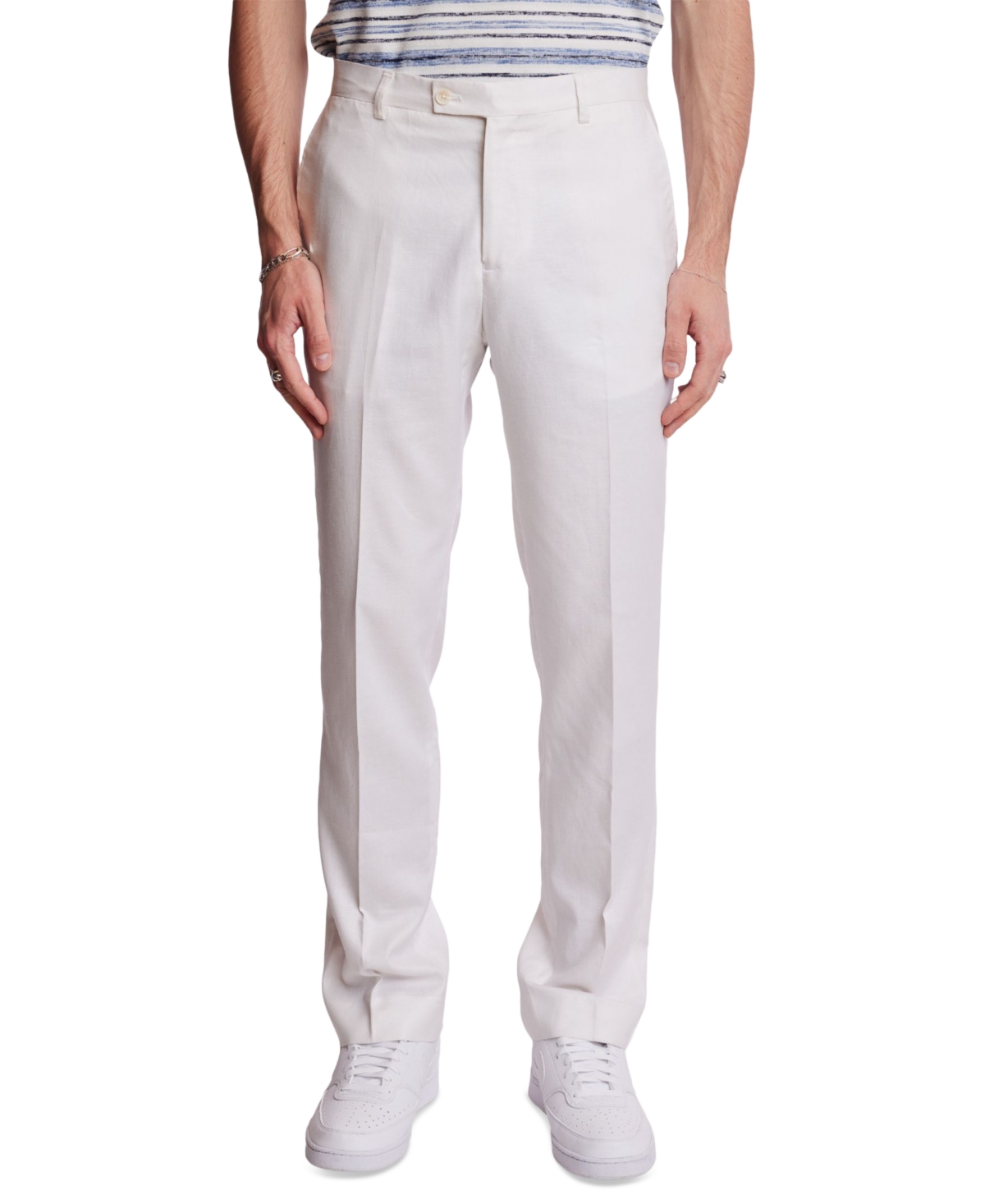 Men's Downing Slim Fit Suit Pants - White Linen