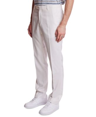 Мужские приталенные брюки от костюма с узором Пейсли и серого цвета