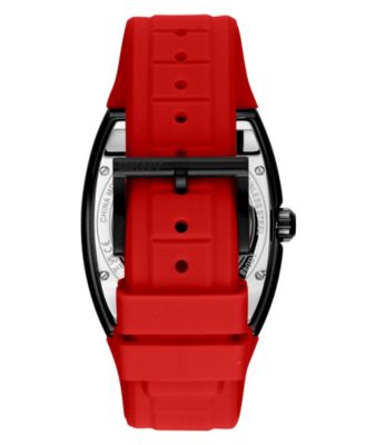 Men's Urban Automatic Red Silicone Strap Watch, 51mm