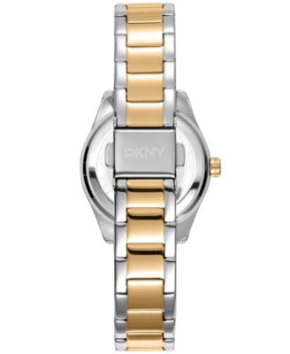 Women's Chambers Glitz Silver Dial Gold Two-Tone Stainless Steel Bracelet Watch 30mm