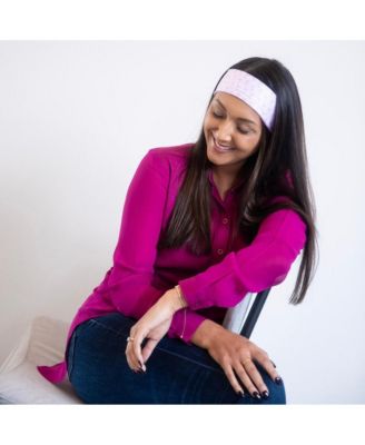 Ultra Soft Knotted Headband - Purple Bows