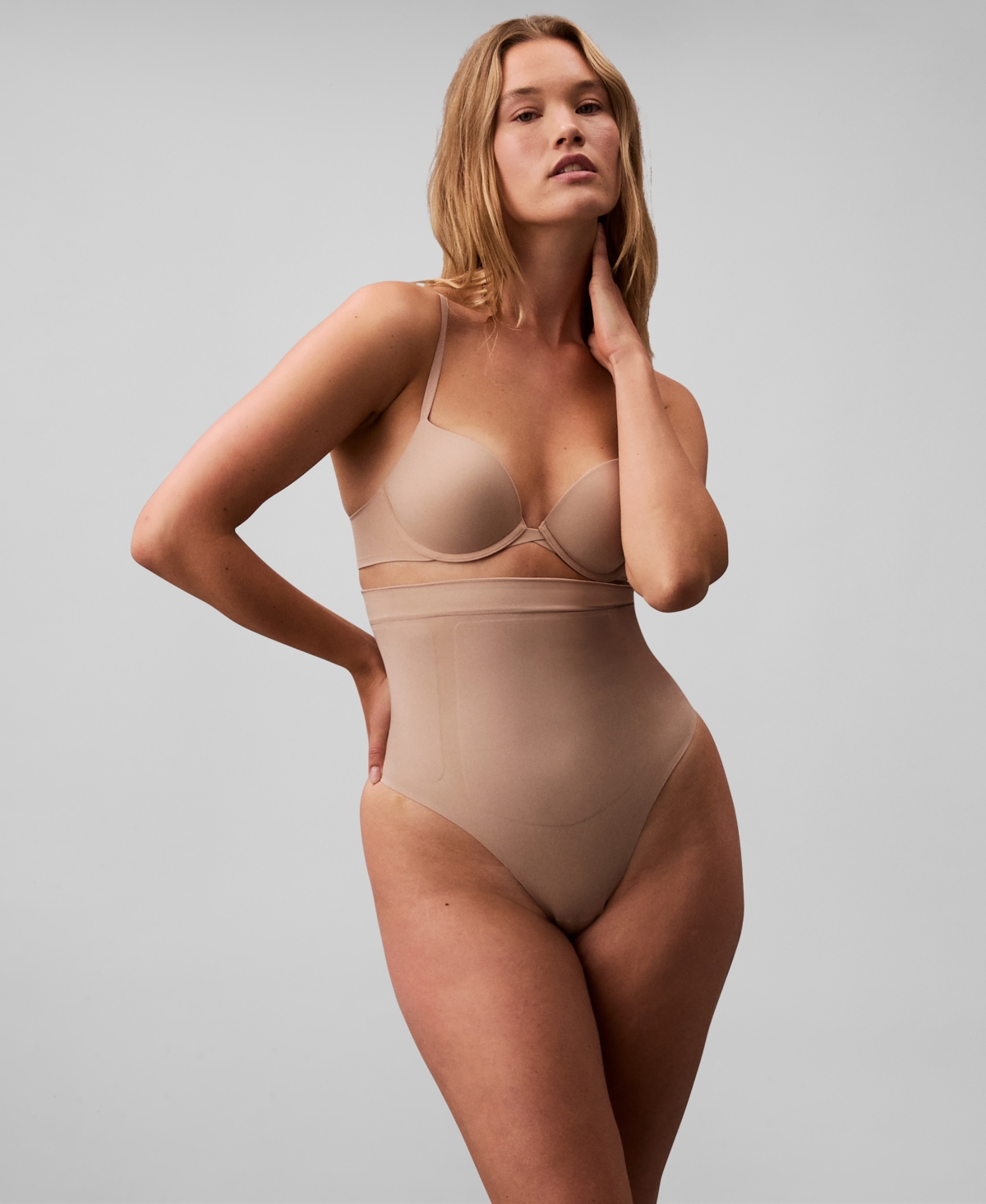 Shop Calvin Klein Women's Secure Extra Firm Sculpt Thong Shaping Underwear Qf8116