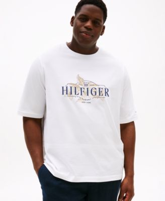 Tommy Hilfiger - Men's Big & Tall Short Sleeve Crewneck Floral Logo T-Shirt