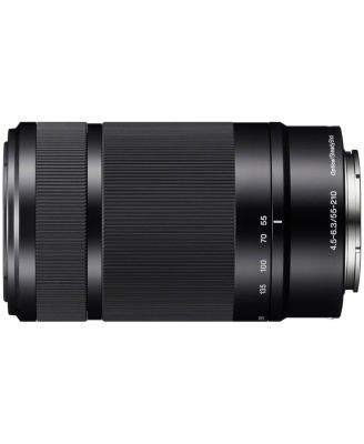 E 55-210mm f/4.5-6.3 OSS Lens for Sony E, Black, Bundle with 49mm Filter Kit, Lens Case, Lens Cleaner, Cleaning Kit, Lens Cap Tether, Mac