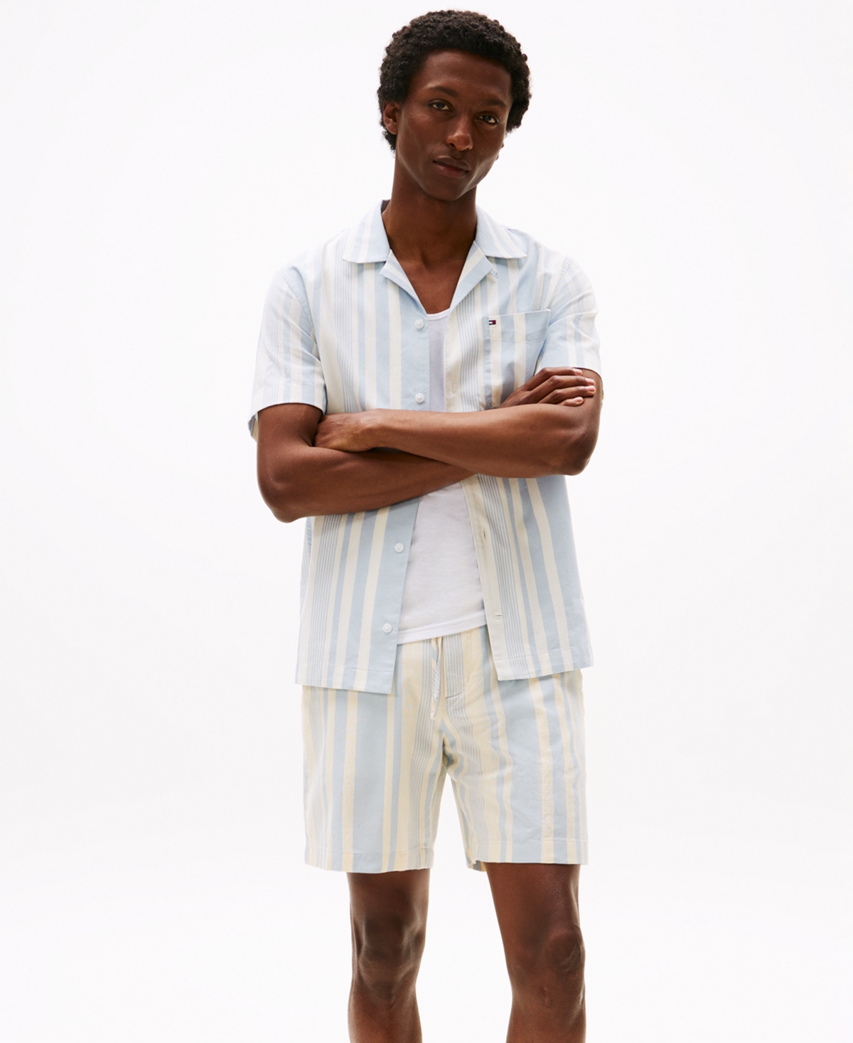 Tommy Hilfiger Men's Stripe Drawstring Shorts