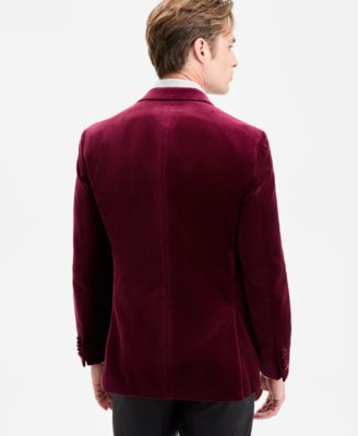 Men's Slim-Fit Solid Velvet Sport Coat