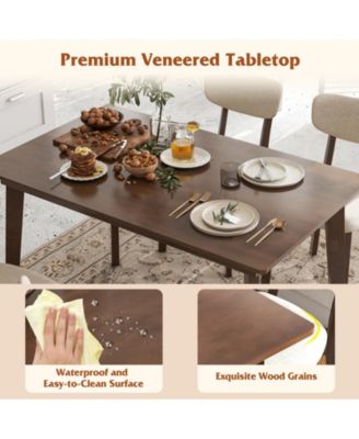 48 Inch Wooden with Rubber Wood Legs for 4 People Dining Table
