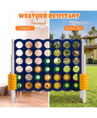 Jumbo 4-to-Score Game Set Giant 4 in A Row Kids Adults w/ 42 Jumbo Rings