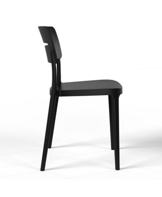 3-Piece Outdoor Resin Patio Bistro Set with Stackable Patio Dining Chairs