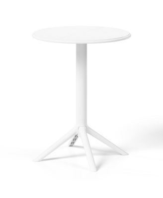 3-Piece Outdoor Resin Patio Bistro Set with Stackable Patio Dining Chairs